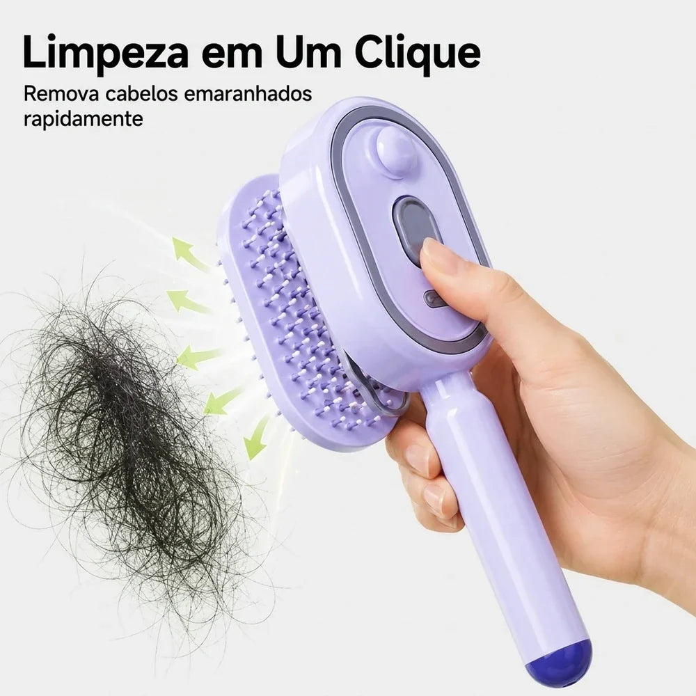 Escova de Cabelo 5 em 1 – Névoa, Massagem do Couro Cabeludo e Cuidados Capilares